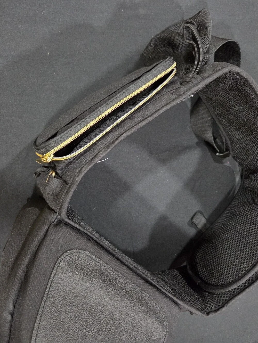 tushbaby Black Backpack with Gold Accents